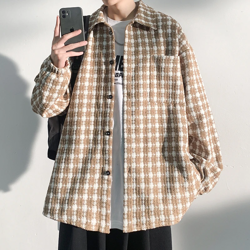 Casual Premium Heavy Spring Autumn Men Shirts Solid Loose Long Sleeve Shirts Male Hip Hop Thick Korean Shirt for Man 2022 New
Casual Premium Heavy Spring Autumn Men Shirts Solid Loose Long Sleeve Shirts Male Hip Hop Thick Korean Shirt for Man 2022 New