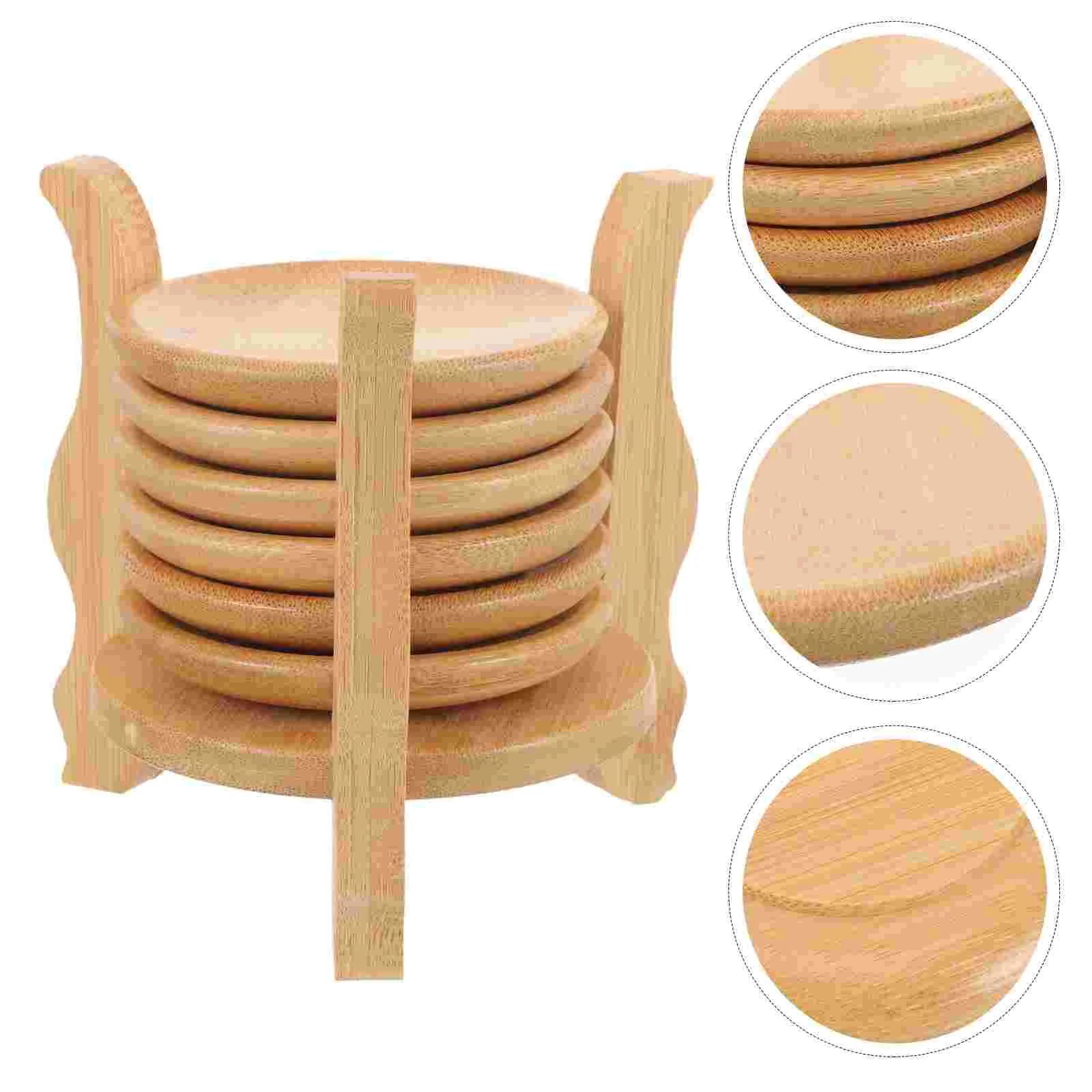 1 Set Bamboo Teacup Coaster Household Bamboo Cup Mat with Holder Serving Coaster for Cup
1 Set Bamboo Teacup Coaster Household Bamboo Cup Mat with Holder Serving Coaster for Cup