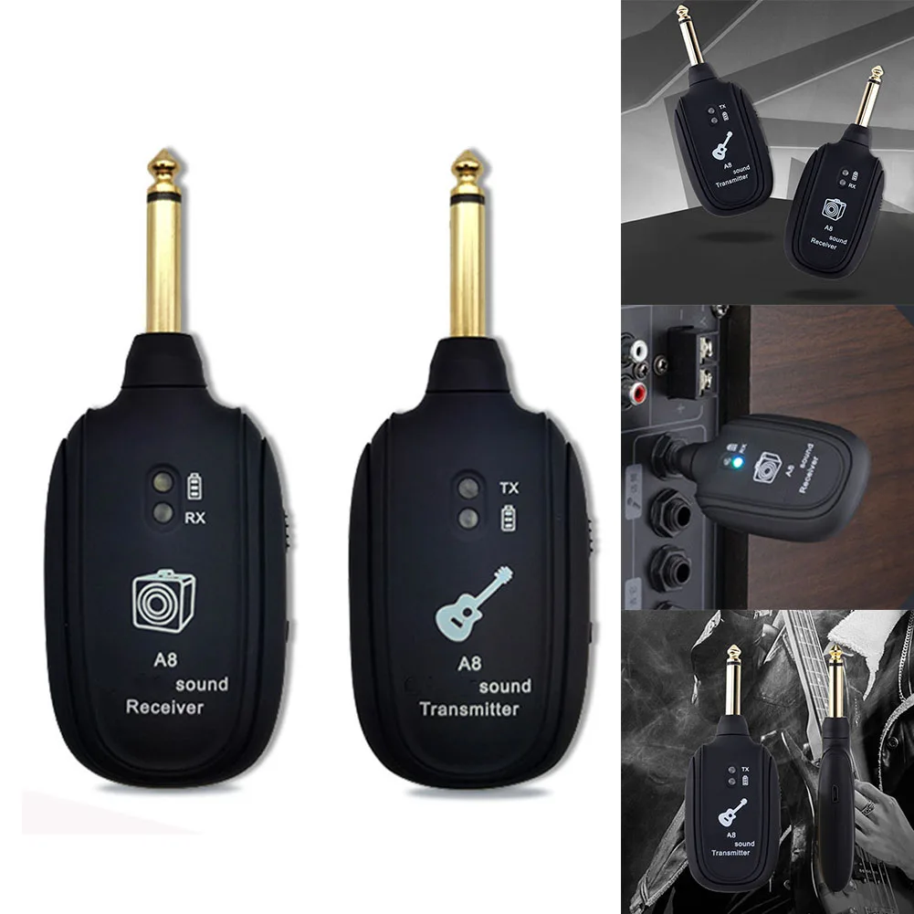 UHF Guitar Wireless System Transmitter Receiver Built-In Rechargeable Wireless Guitar Transmitter For Electric Guitar Bass Parts
UHF Guitar Wireless System Transmitter Receiver Built-In Rechargeable Wireless Guitar Transmitter For Electric Guitar Bass Parts