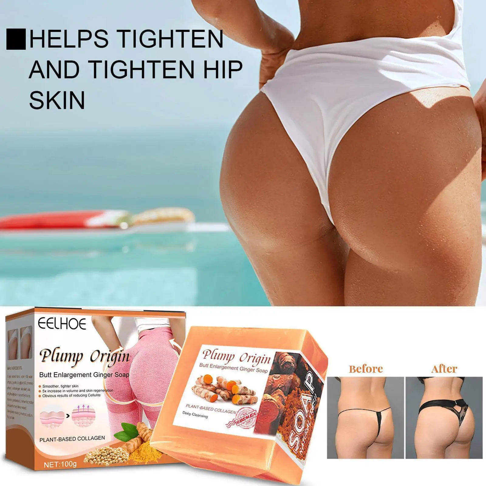 HEALLOR Ginger Butt Lift Soap Body Face Cleansing Firm Buttock Safe Natural Formula More Powerful For Butt Lift Enlargement For
HEALLOR Ginger Butt Lift Soap Body Face Cleansing Firm Buttock Safe Natural Formula More Powerful For Butt Lift Enlargement For