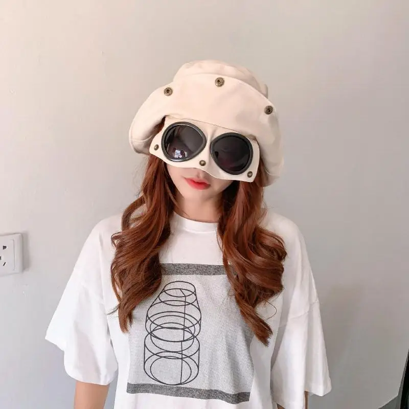Aviator Goggles Bucket Hat Women Spring Travel Hip Hop Bob Cap Unisex Summer with Sunglasses Sombrero Sun Protection Panama
Aviator Goggles Bucket Hat Women Spring Travel Hip Hop Bob Cap Unisex Summer with Sunglasses Sombrero Sun Protection Panama