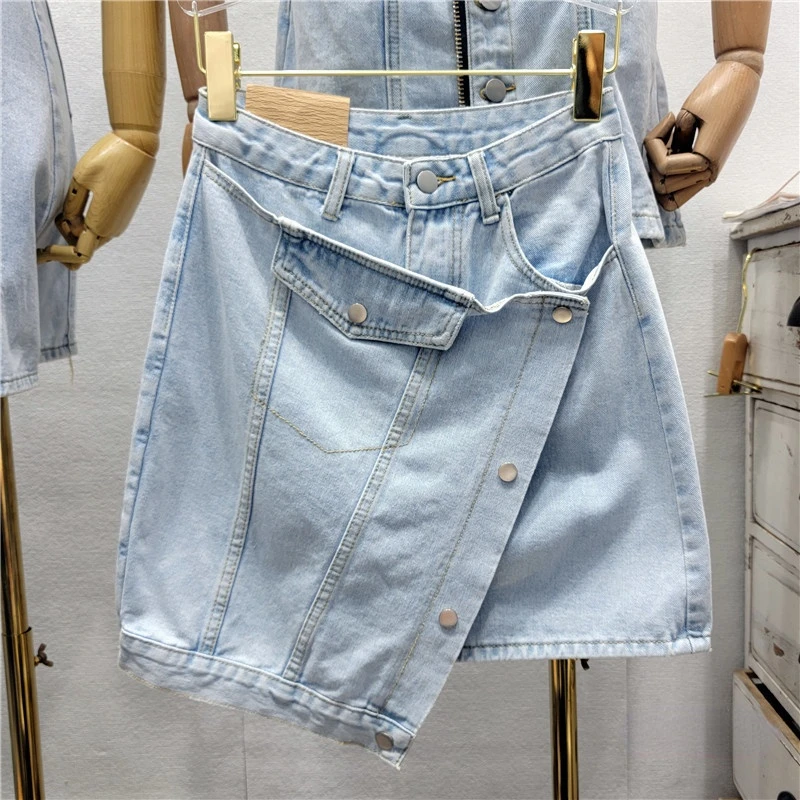 Джинсовая юбка в Корейском стиле для женщин, Новинка лета 2022, модная универсальная ассиметричная юбка-брюки с наклонной планкой и высокой т...
Джинсовая юбка в Корейском стиле для женщин, Новинка лета 2022, модная универсальная ассиметричная юбка-брюки с наклонной планкой и высокой т...