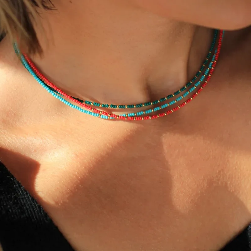 Vlen 2023 Boho Multi-color Stackable Necklaces for Women Miyuki Glass Beed Beads Dainty Pendant Colorful Necklace Jewelry Gift
Vlen 2023 Boho Multi-color Stackable Necklaces for Women Miyuki Glass Beed Beads Dainty Pendant Colorful Necklace Jewelry Gift