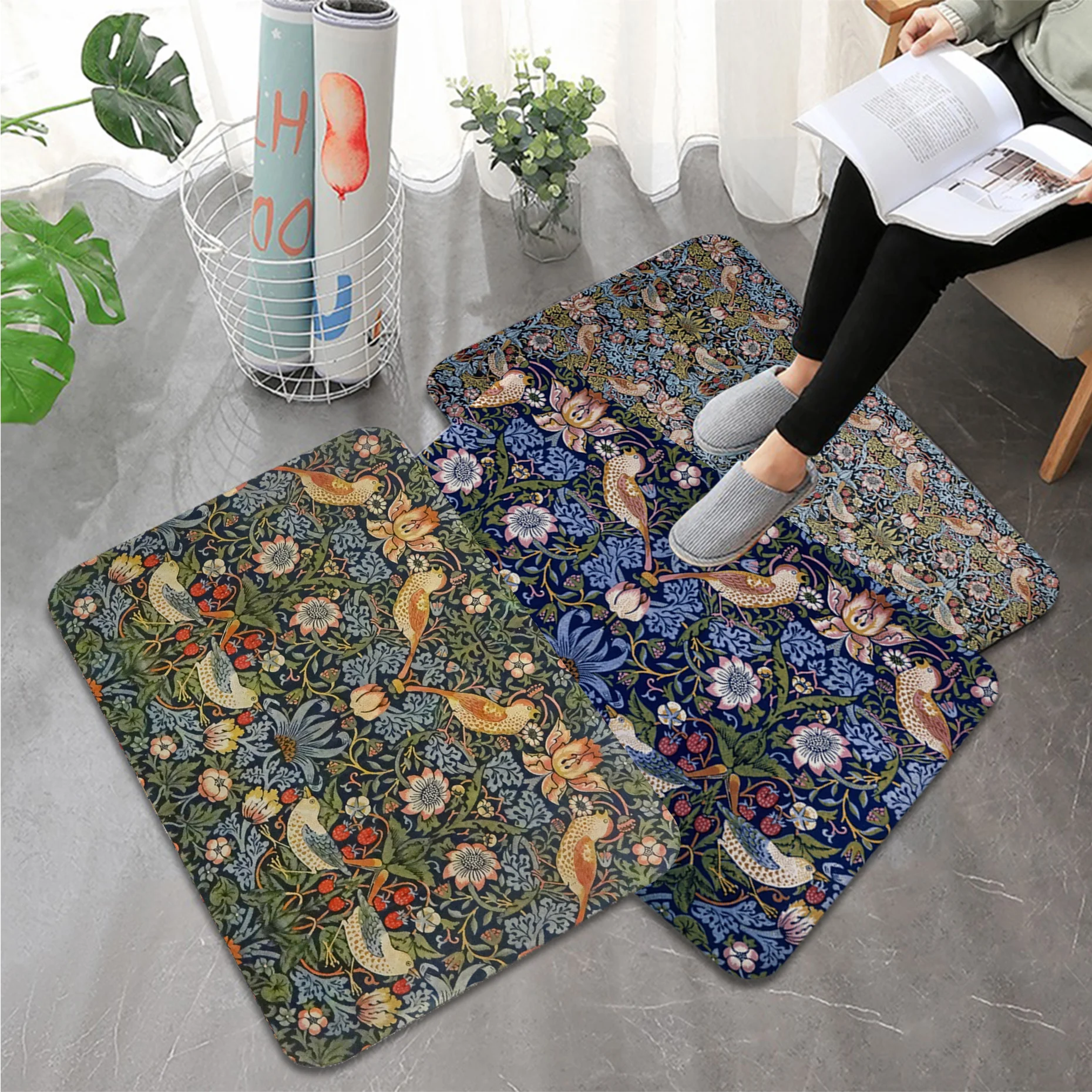 William Morris Strawberry Kitchen Mat Bedroom Living Room Carpet Entrance Doormat Home Hallway Floor Mat Bathroom Anti-Slip Rug 
William Morris Strawberry Kitchen Mat Bedroom Living Room Carpet Entrance Doormat Home Hallway Floor Mat Bathroom Anti-Slip Rug