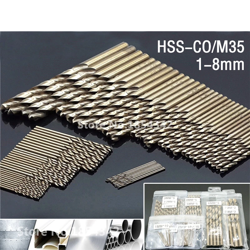 74pcs Set 1MM-8MM Cobalt High Speed Steel Twist Drill Hole M35 Stainless Steel Tool Set The Whole Ground Metal Reamer Tools
74pcs Set 1MM-8MM Cobalt High Speed Steel Twist Drill Hole M35 Stainless Steel Tool Set The Whole Ground Metal Reamer Tools