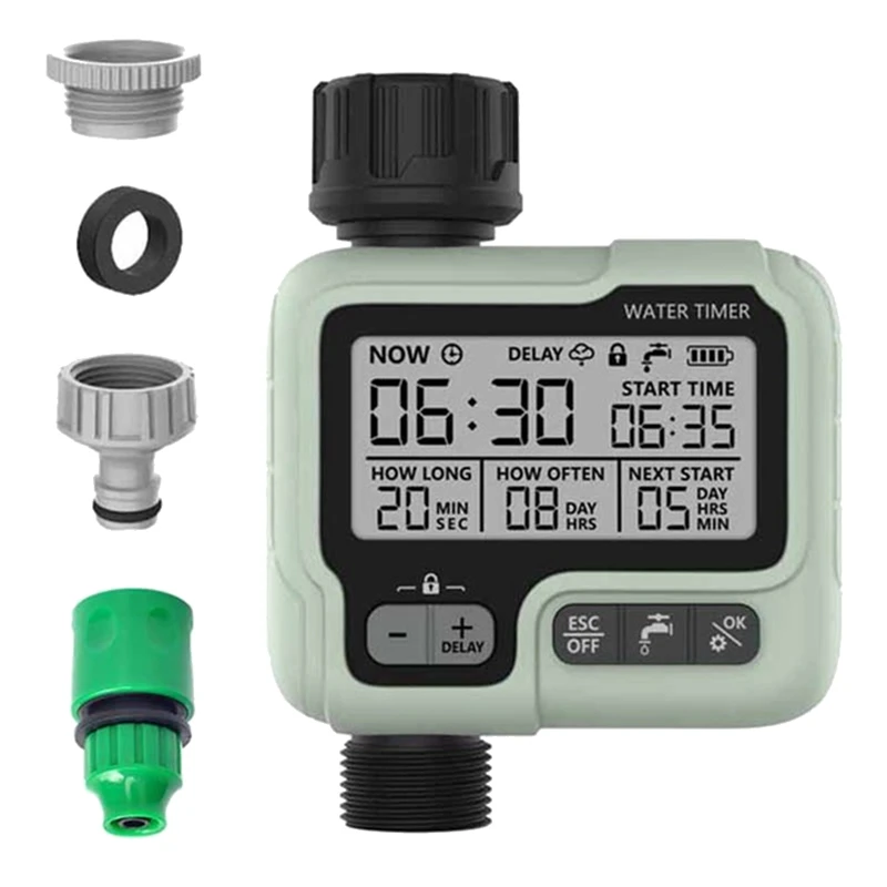 Large Screen Display Garden Watering Timer Irrigation Controller Digital Programmable Faucet Watering Irrigation System
Large Screen Display Garden Watering Timer Irrigation Controller Digital Programmable Faucet Watering Irrigation System