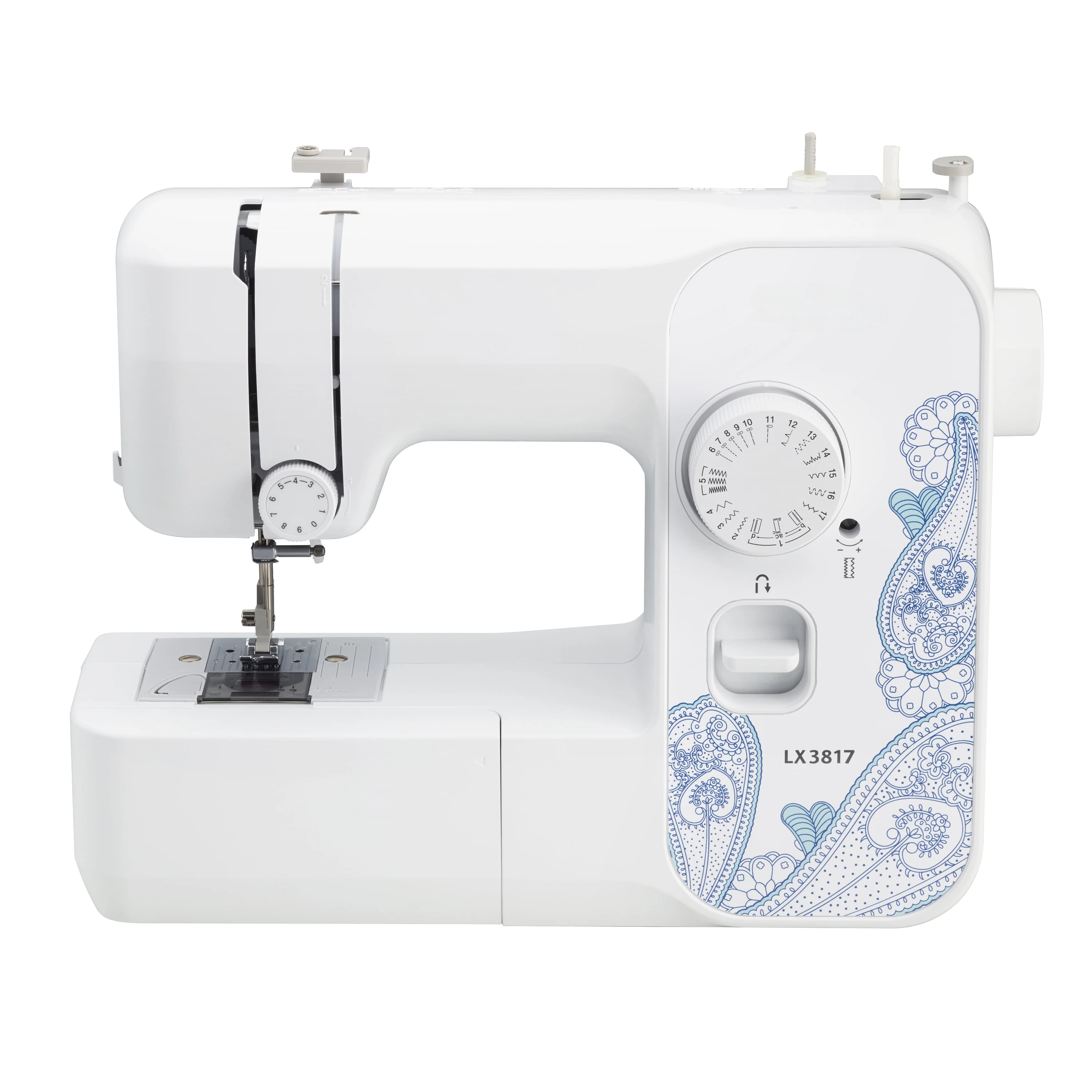 17Stitch Portable Full-Size Sewing Machine with Jam-Resistant Drop-in Top Bobbin Versatile Free Arm Upper Thread Tension Control
17Stitch Portable Full-Size Sewing Machine with Jam-Resistant Drop-in Top Bobbin Versatile Free Arm Upper Thread Tension Control