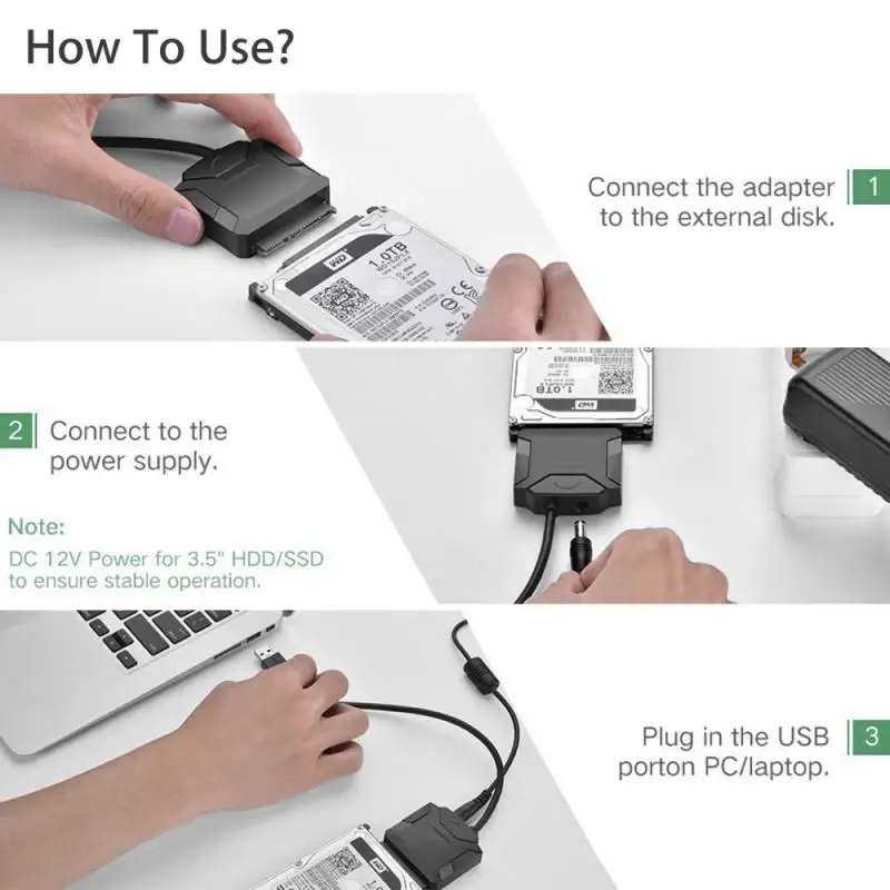 USB 3.0 To SATA 3 Cable Sata To USB Adapter Convert Cables Support 2.5 Inch External SSD HDD Hard Drive 22 Pin Sata III Cable
USB 3.0 To SATA 3 Cable Sata To USB Adapter Convert Cables Support 2.5 Inch External SSD HDD Hard Drive 22 Pin Sata III Cable