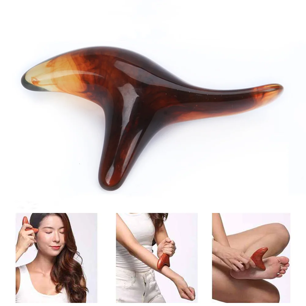 

Massage Tool Amber Resin Gua Sha Scraper Board Slimming For Face Neck Skin Lifting Wrinkle Remover Beauty Body Massage SPA Tool