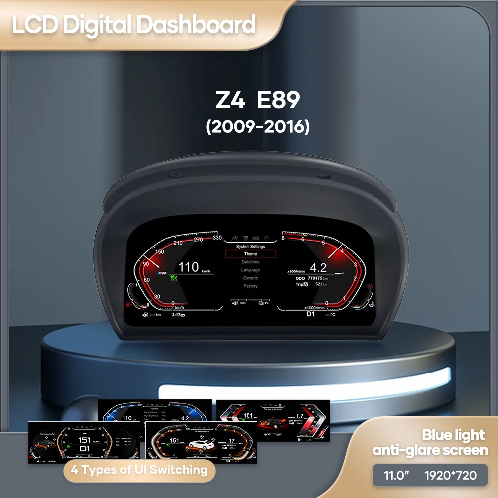 11-дюймовая цифровая приборная панель для Z4-E89 2009-2016 лет авто ЖК-дисплей Paneel snelsmeter Virtuele для кабины
11-дюймовая цифровая приборная панель для Z4-E89 2009-2016 лет авто ЖК-дисплей Paneel snelsmeter Virtuele для кабины