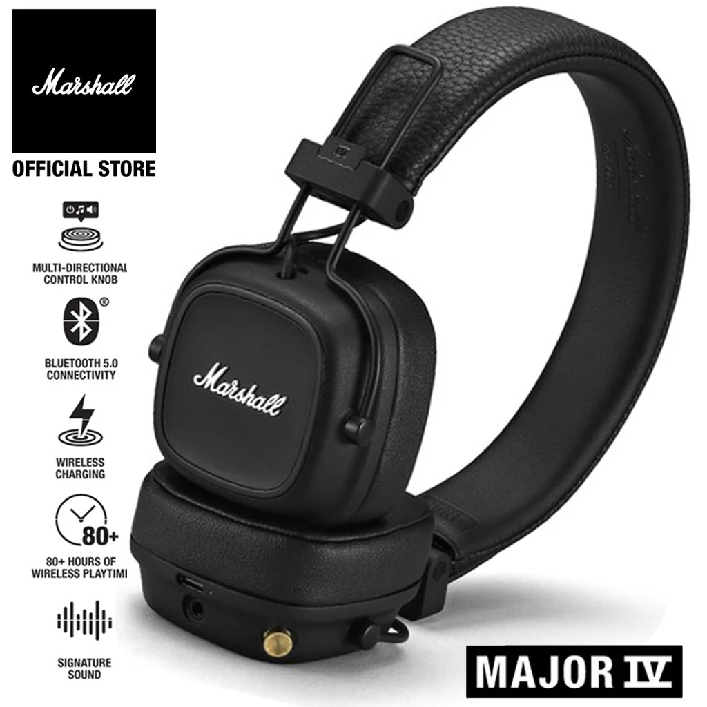 Marshall MAJOR IV Bluetooth Wireless Headphones Head Mounted Foldable Sports Gaming Subwoofer Headset With Microphone
Marshall MAJOR IV Bluetooth Wireless Headphones Head Mounted Foldable Sports Gaming Subwoofer Headset With Microphone