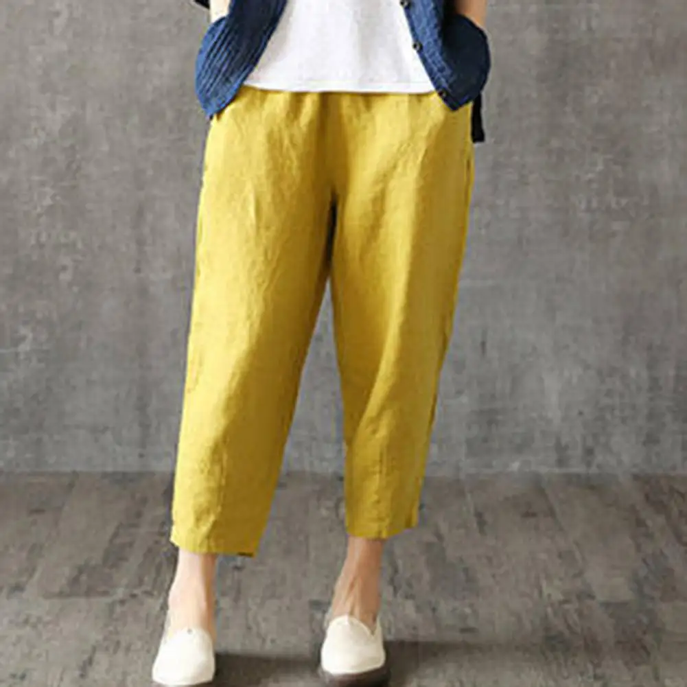 Skin-touch Pure Colors Loose Fit Elastic Waist Casual Harem Trousers Female Clothes 
Skin-touch Pure Colors Loose Fit Elastic Waist Casual Harem Trousers Female Clothes