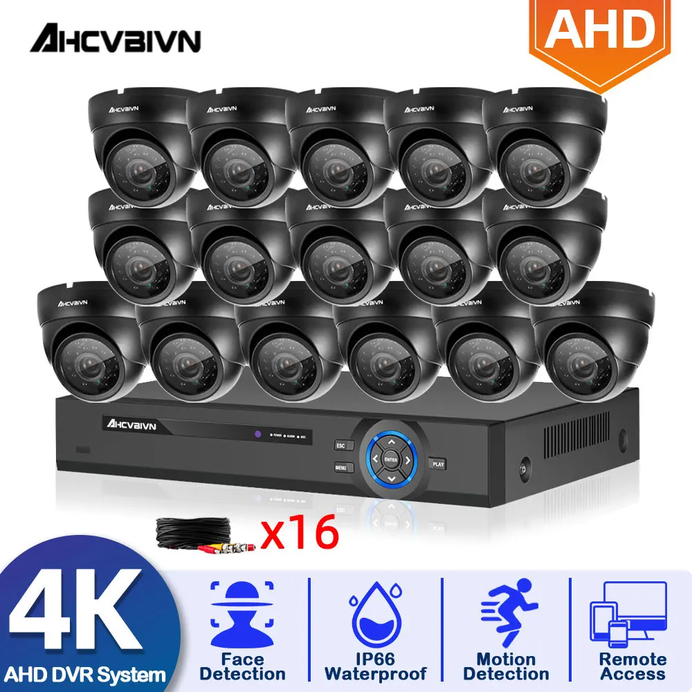 4K Ultra HD Video Surveillance System 16CH H.265 DVR 8MP 8/16PCS Security Camera System IR Night Vision Waterproof Dome CCTV Kit
4K Ultra HD Video Surveillance System 16CH H.265 DVR 8MP 8/16PCS Security Camera System IR Night Vision Waterproof Dome CCTV Kit
