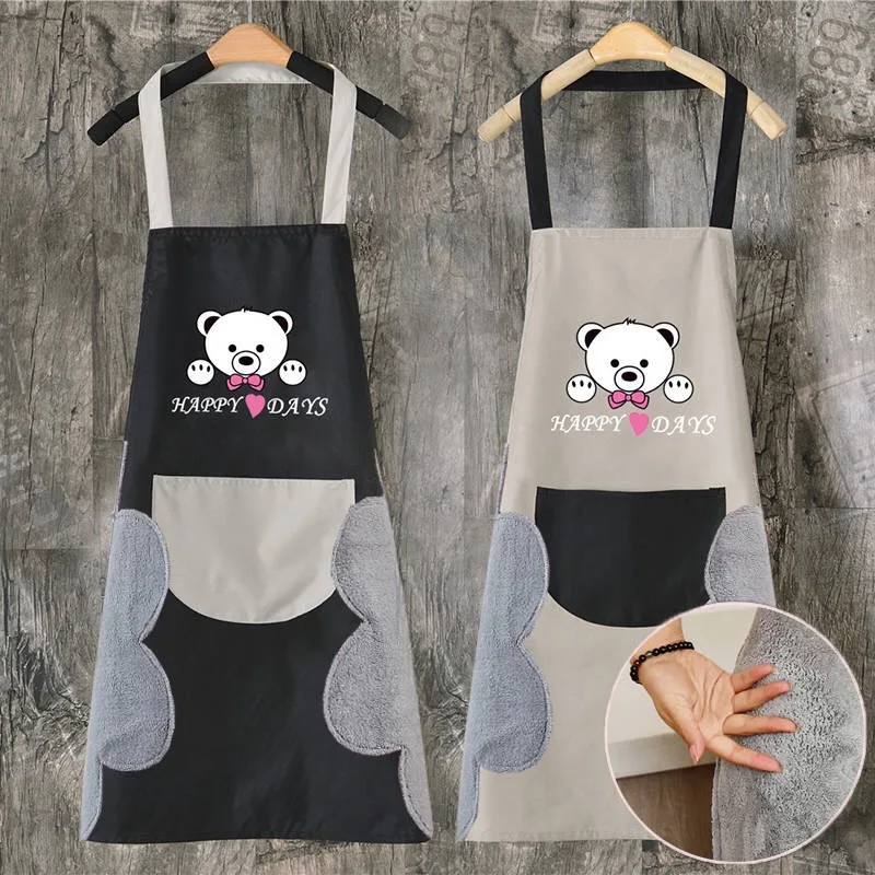 

Рукоятка, водонепроницаемый пятнистый домашний кухонный кулинарный ремешок, корейский креативный милый медведь, подвесной шейный ремешок