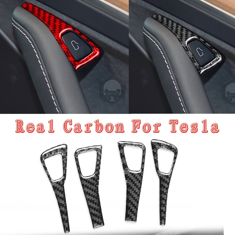For Tesla Model Y 2020+ Model 3 2017-2022 Real Carbon Fiber Door Switch Control Panel Trim Cover Interior Accessories Sticker
For Tesla Model Y 2020+ Model 3 2017-2022 Real Carbon Fiber Door Switch Control Panel Trim Cover Interior Accessories Sticker