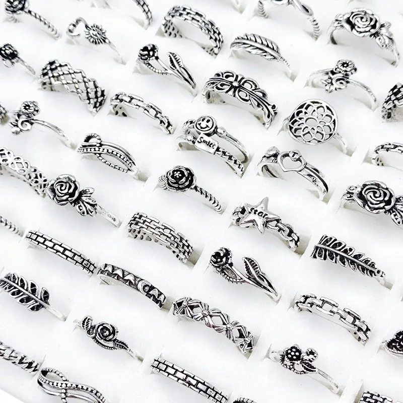 10/20/30Pcs/Lot Vintage Bohemia Carved Flower Geometric Rings for Women Mixed Antique Silver Ethnic Jewelry Party Gift Wholesale
10/20/30Pcs/Lot Vintage Bohemia Carved Flower Geometric Rings for Women Mixed Antique Silver Ethnic Jewelry Party Gift Wholesale