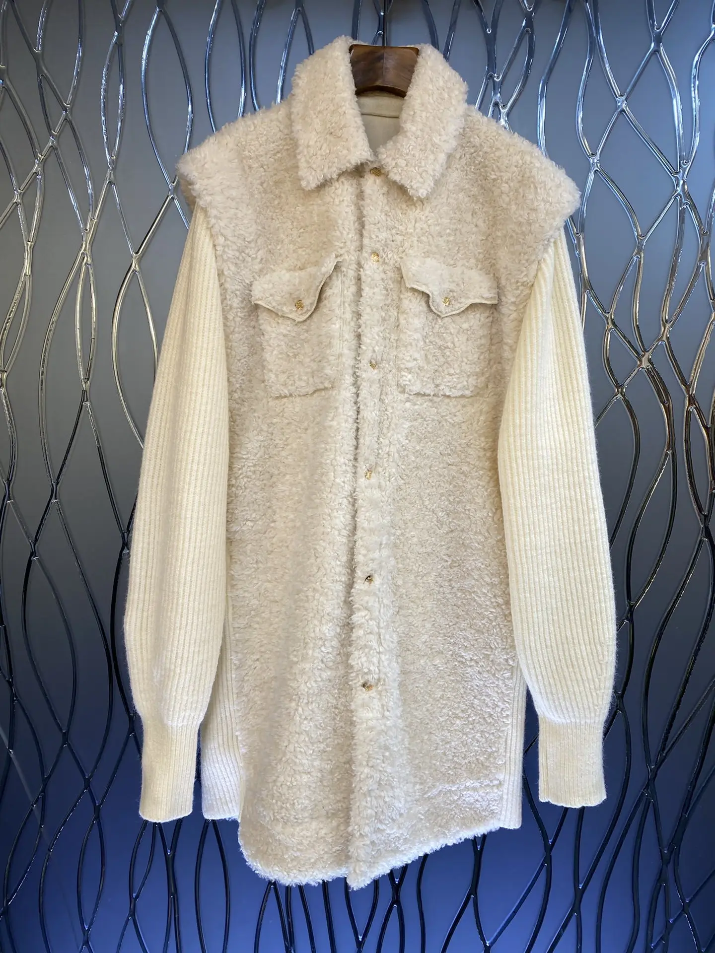 Autumn And Winter New 2023 Women's ClothingStitching Knitted Sleeve Wool Coat 1026
Autumn And Winter New 2023 Women's ClothingStitching Knitted Sleeve Wool Coat 1026