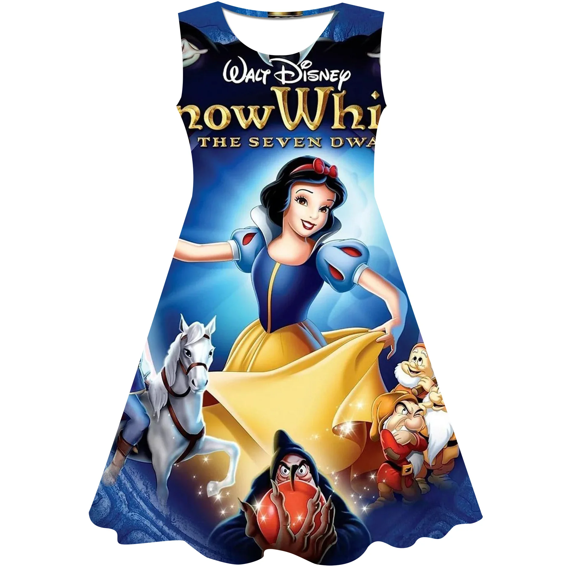 Snow White Children Dress Spring Summer Round Collar Kids Clothes Fashion Disney Series Girls Clothing Casual Dresses 1-10 Years
Snow White Children Dress Spring Summer Round Collar Kids Clothes Fashion Disney Series Girls Clothing Casual Dresses 1-10 Years