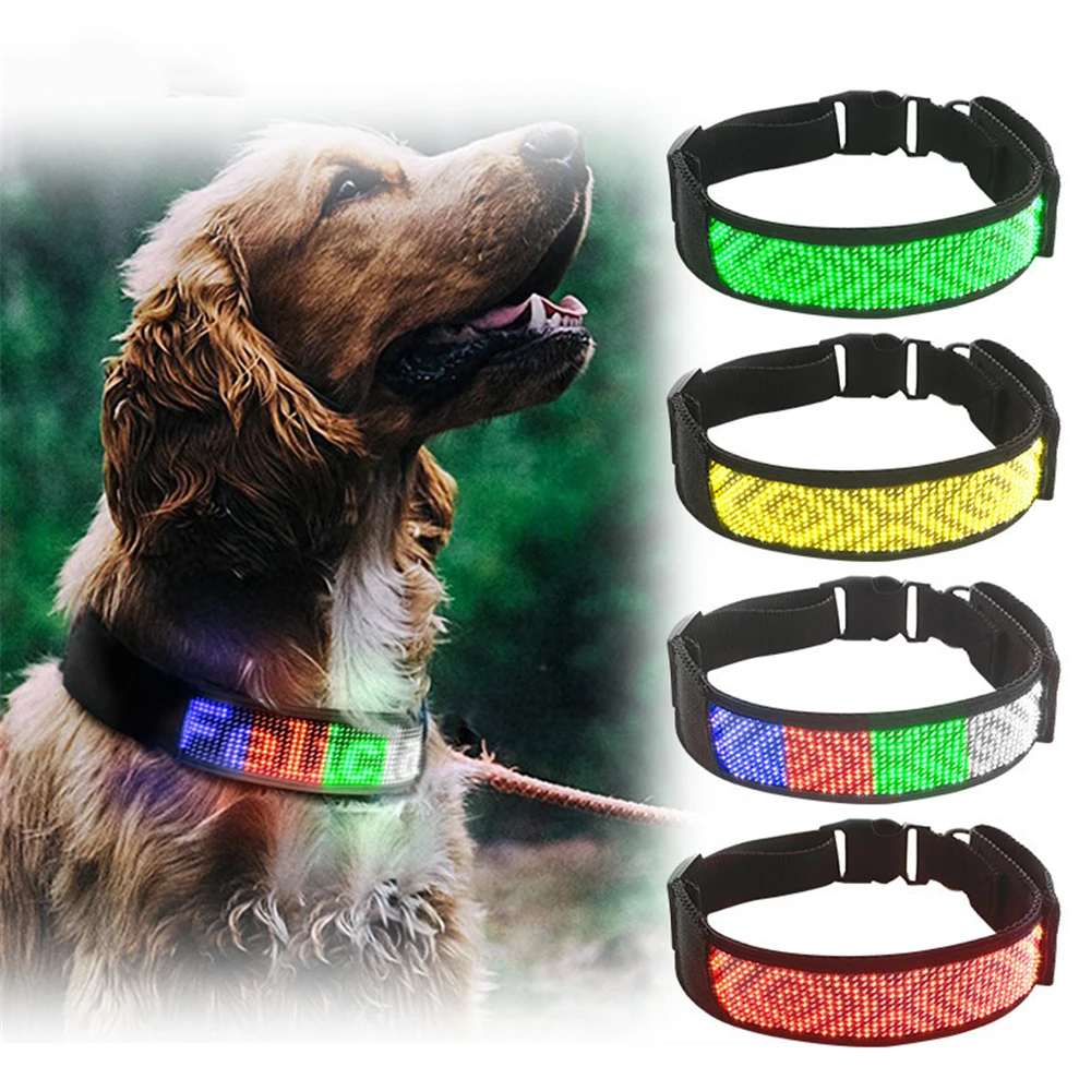 LED Dog Collar DIY ID Tag Nameplate Night Glowing Pet Collars Adjustable Safety Puppy Collar for Small Medium Large Dogs
LED Dog Collar DIY ID Tag Nameplate Night Glowing Pet Collars Adjustable Safety Puppy Collar for Small Medium Large Dogs