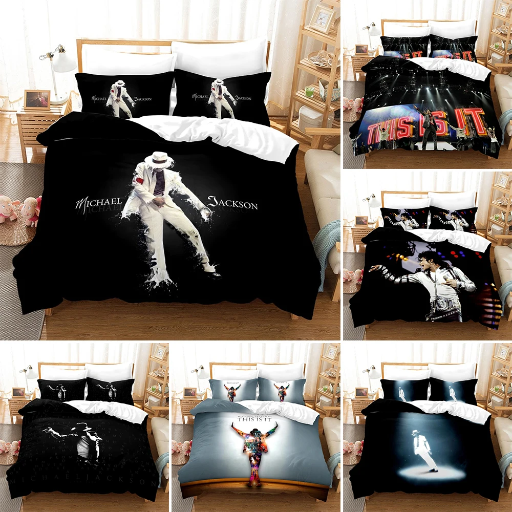 Modern Adults Home Textile 3D Michael Jackson Pattern Bedding Set 2/3pcs Queen King Size Polyester Comforter Cover With Zipper
Modern Adults Home Textile 3D Michael Jackson Pattern Bedding Set 2/3pcs Queen King Size Polyester Comforter Cover With Zipper