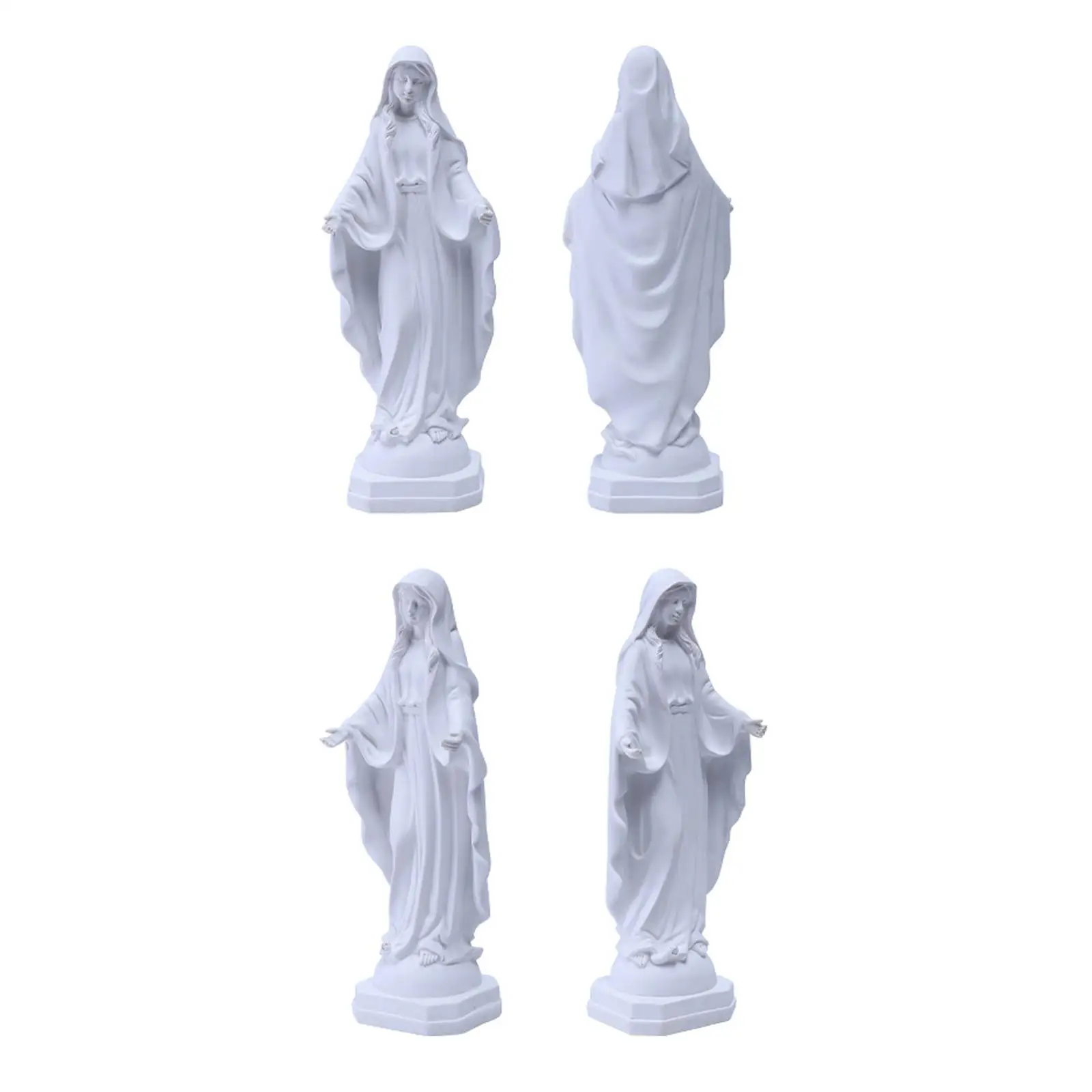 

Blessed Resin Figurines Sculpture Catholic Figure Christian Art Pieces Mary Statue for Decors Living Room