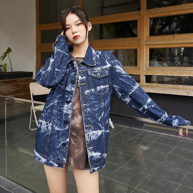 Loose Jeans Jacket For Woman 2023 Korean Fashion Casual Denim Coats Large Size Personalized Print Jackets Female Blue Outerwear
Loose Jeans Jacket For Woman 2023 Korean Fashion Casual Denim Coats Large Size Personalized Print Jackets Female Blue Outerwear
