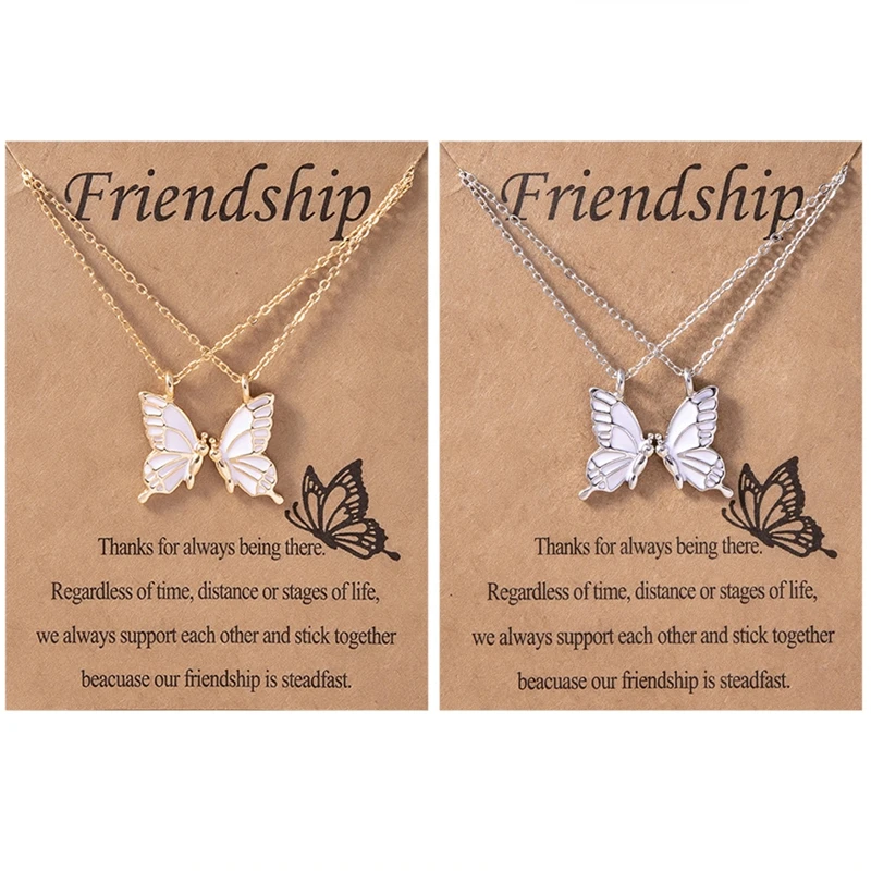 New Design Best Friend Butterfly Necklace for Women Friendship Necklace Animal Card Clavicle Chain Pendant Valentine Day Gift
New Design Best Friend Butterfly Necklace for Women Friendship Necklace Animal Card Clavicle Chain Pendant Valentine Day Gift