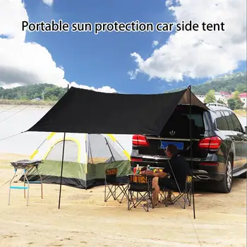 Car Awning Sun Shelter Auto Windbreak Extension Canopy Overlanding Awning Automotive Rooftop Pull Out Tent Shelter For SUV Truck