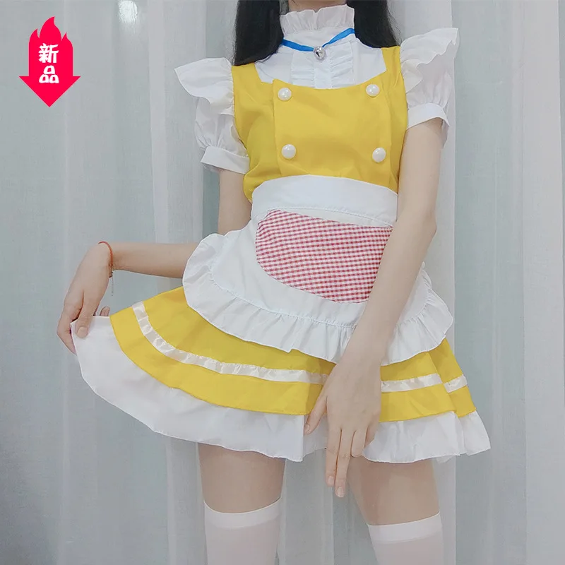 2023 Yellow Cute Lolita Maid Costumes Girls Women Lovely Maid Cosplay Costume Animation Show Japanese Outfit Dress Clothes
2023 Yellow Cute Lolita Maid Costumes Girls Women Lovely Maid Cosplay Costume Animation Show Japanese Outfit Dress Clothes