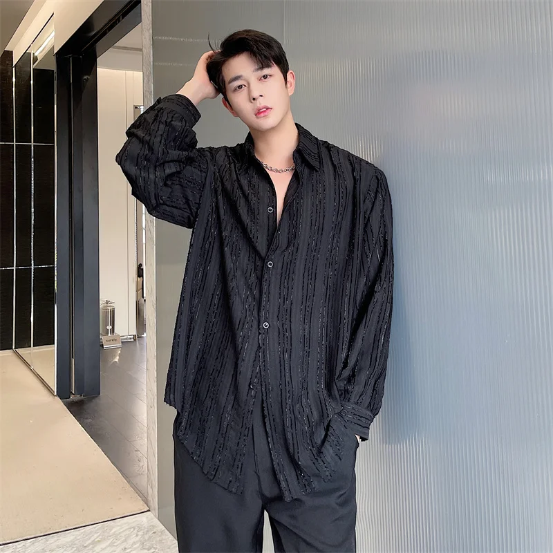 2022 Spring Autumn New Korean Fashion Casual Button Down Tops Men Design Brand Loose Male Blouse Long Sleeve Striped Shirts A66
2022 Spring Autumn New Korean Fashion Casual Button Down Tops Men Design Brand Loose Male Blouse Long Sleeve Striped Shirts A66
