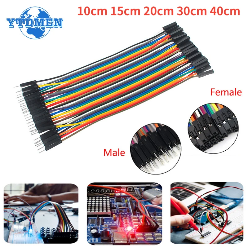 

20/40PIN Cable Dupont Line 10cm 15cm 20cm 30cm 40cm Male To Male Female To Female Male To FeMale Jumper Wire for Arduino DIY KIT