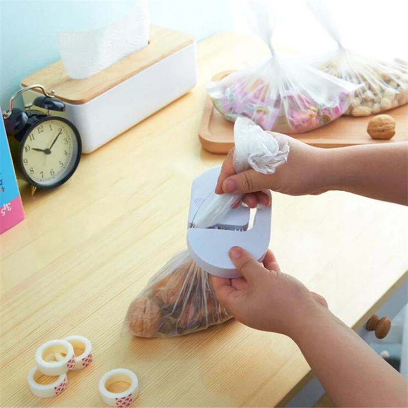 

Mini Sealing Tape Bag Sealer Capper Food Saver Storage Kitchen Accessories Handy Food Packaging Household Sealing Machine