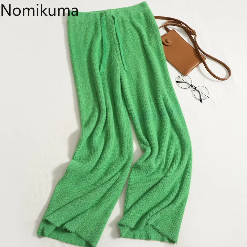 Nomikuma Pantalon Pour Femme Autumn Winter High Waist Wide Leg Drawstring Pants Women Vintage Elegant Fashion Trousers Women
Nomikuma Pantalon Pour Femme Autumn Winter High Waist Wide Leg Drawstring Pants Women Vintage Elegant Fashion Trousers Women