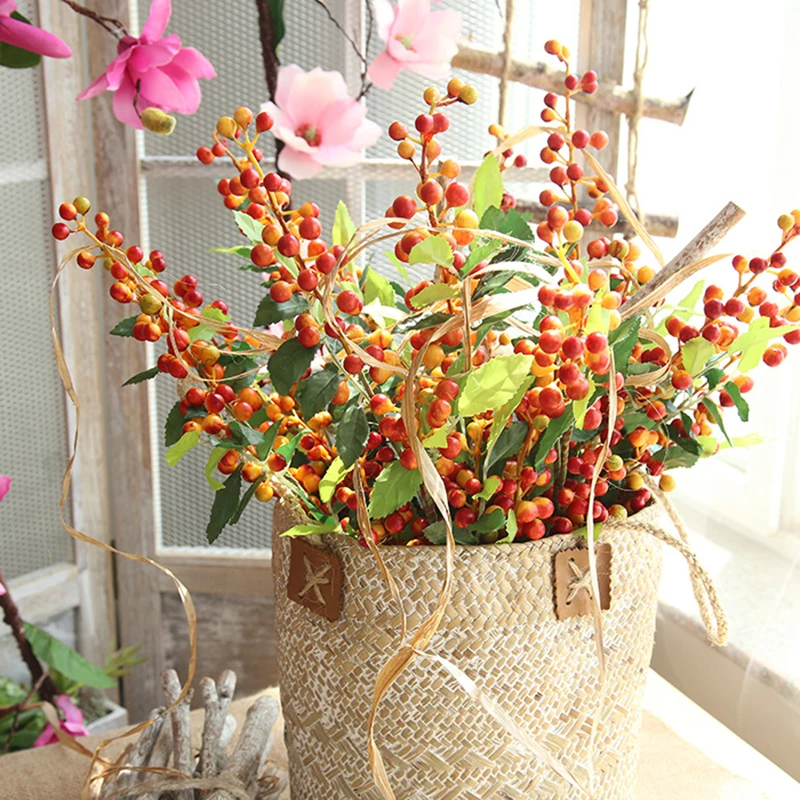 Artificial Flower Berries Bunch Bouquet Concise Bridal Wedding DIY Party Bouquet Table Home Garden Fake Cherry Stamen Decoration
Artificial Flower Berries Bunch Bouquet Concise Bridal Wedding DIY Party Bouquet Table Home Garden Fake Cherry Stamen Decoration