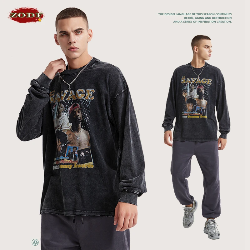 ZODF 2022 Men Hip Hop 250gsm Cotton T-Shirts TEE Unisex Retro Rapper Printing Oversized Full Sleeve T Shirt Streetwears HY0364
ZODF 2022 Men Hip Hop 250gsm Cotton T-Shirts TEE Unisex Retro Rapper Printing Oversized Full Sleeve T Shirt Streetwears HY0364