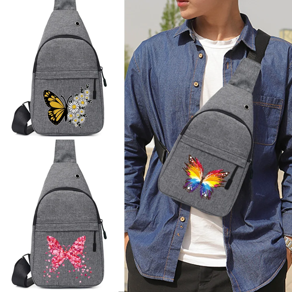 Chest Bags Unisex Butterfly Pattern Printed Crossbody Package Casual Shoulder Bags Messenger Package Travel Phone Waist Bag
Chest Bags Unisex Butterfly Pattern Printed Crossbody Package Casual Shoulder Bags Messenger Package Travel Phone Waist Bag