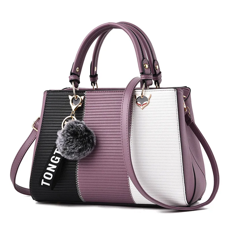 2022 New Fashion Ladies Contrast Color Handbag Trend Luxury Color Matching Hair Ball Pendant One Shoulder Messenger Bag Women
2022 New Fashion Ladies Contrast Color Handbag Trend Luxury Color Matching Hair Ball Pendant One Shoulder Messenger Bag Women