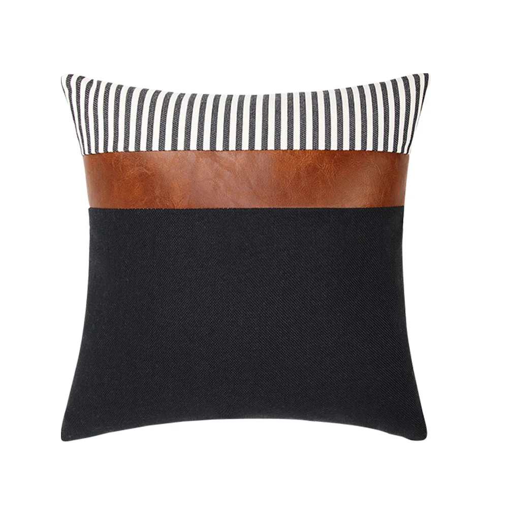 PU Spliced Pillow Cover Printed Throw Pillow Cover Waist Pillow Cover Sofa Pillow Case
PU Spliced Pillow Cover Printed Throw Pillow Cover Waist Pillow Cover Sofa Pillow Case
