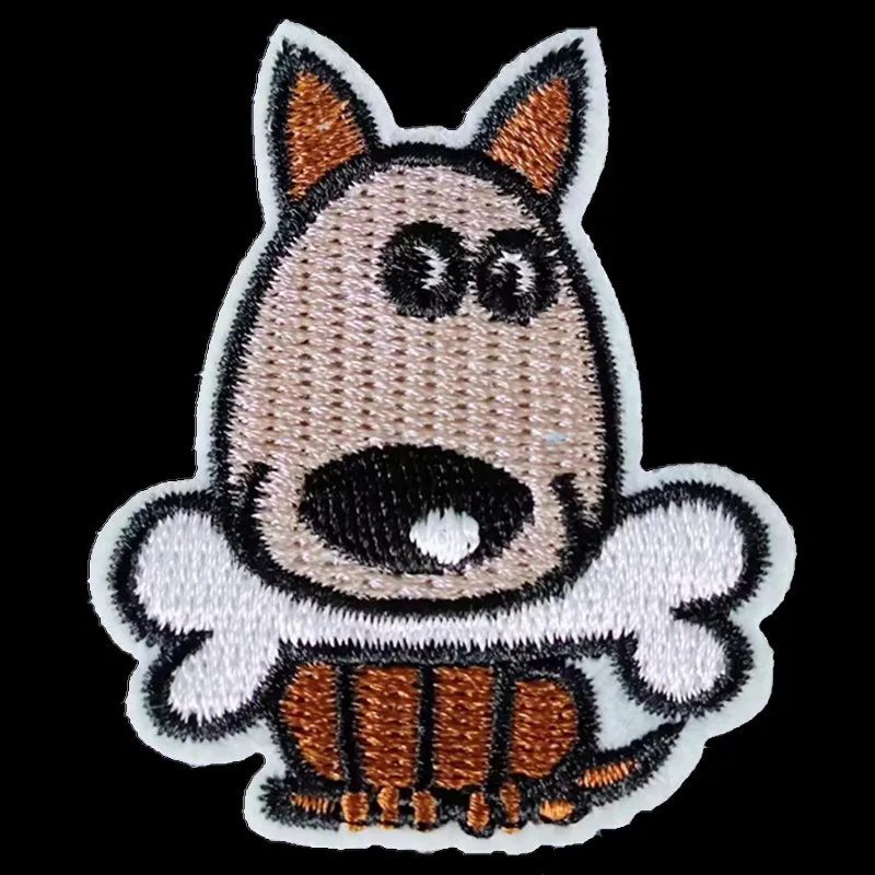 

Embroidery Animal Patch Dog Love Bone Iron on Patch for clothing accessories Cute Style Pattern Logo Strange things Diy Gifts