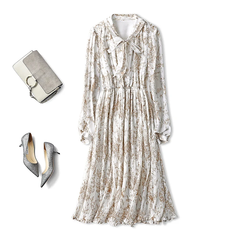 New 2022 Dresses Women Chiffon Japan Style A-LINE Mid-Calf Bow Collar Spring/Autumn Vestidos De Mujer Print Korean Dress
New 2022 Dresses Women Chiffon Japan Style A-LINE Mid-Calf Bow Collar Spring/Autumn Vestidos De Mujer Print Korean Dress