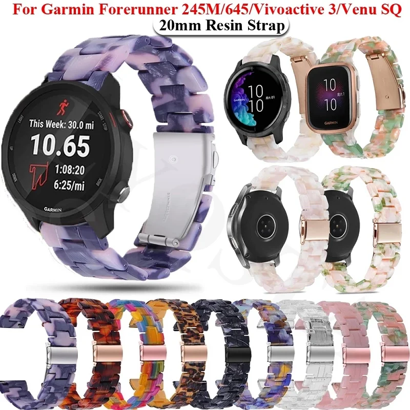 20mmTransparent Resin Strap Watch Band For Garmin Venu Sq Vivoactive 3/Vivomove HR/Forerunner 645 245 Smartwatch Bracelet Correa
20mmTransparent Resin Strap Watch Band For Garmin Venu Sq Vivoactive 3/Vivomove HR/Forerunner 645 245 Smartwatch Bracelet Correa