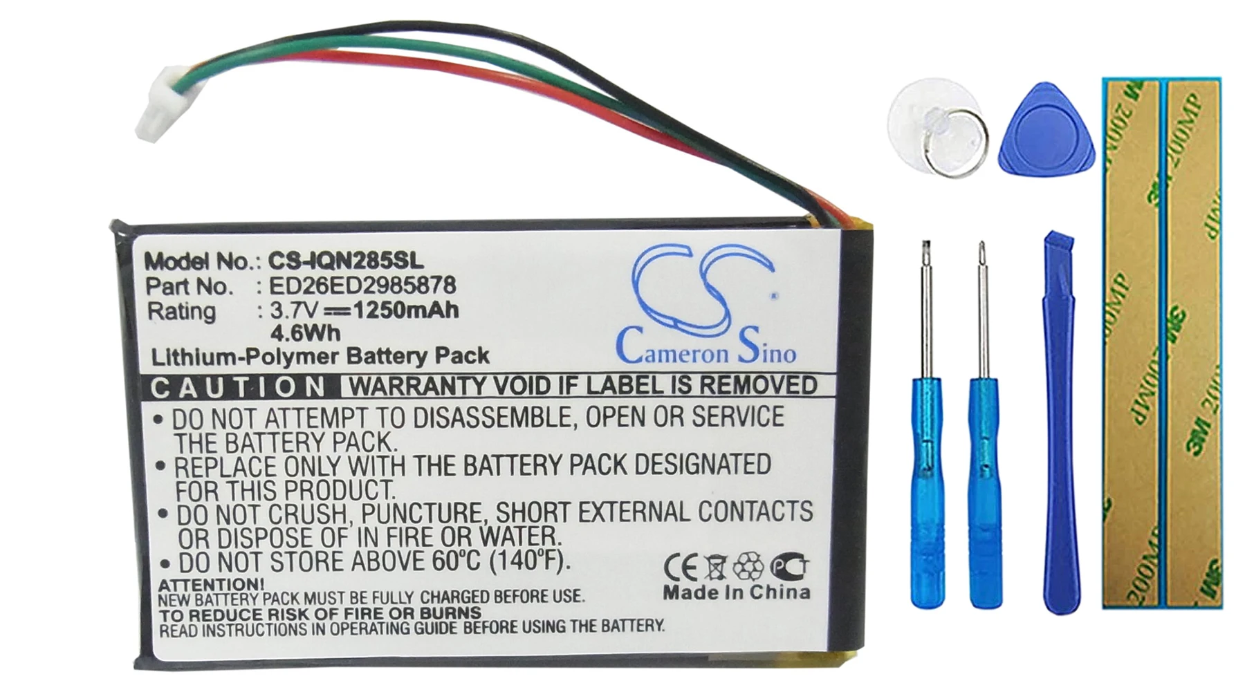 Cameron Sino 1250mA Battery for Garmin Nuvi 285, Nuvi 285W, Nuvi 285WT ED26ED2985878
Cameron Sino 1250mA Battery for Garmin Nuvi 285, Nuvi 285W, Nuvi 285WT ED26ED2985878