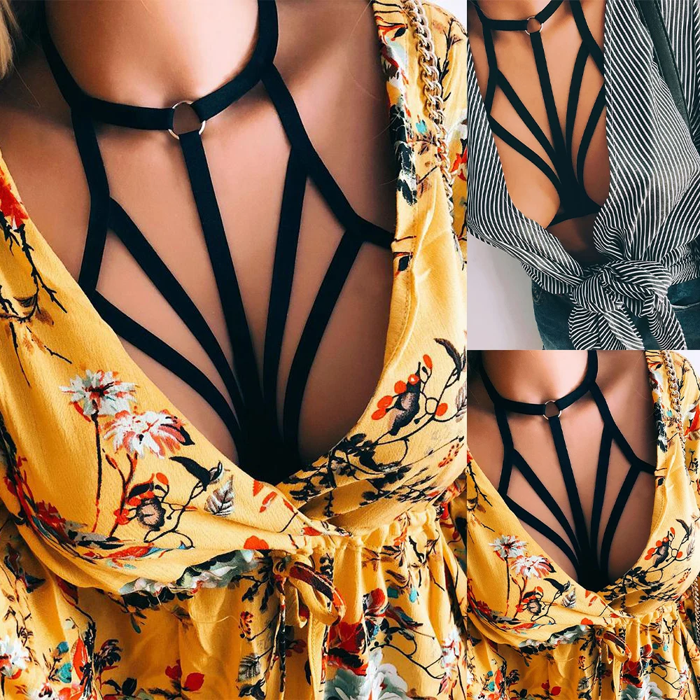 Women's Goth Fashion Sexy Erotic Harness Bandage Bustier Hot Cage Lingerie Hollow Elastic Bandage Bra Tops Bralette
Women's Goth Fashion Sexy Erotic Harness Bandage Bustier Hot Cage Lingerie Hollow Elastic Bandage Bra Tops Bralette