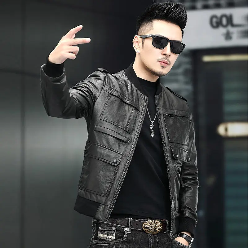 Men 2022 Spring Autumn New Genuine Leather Jackets Male Short Real Sheepskin Coats Men's Slim Fit Motorcycle Thin Outwear W30
Men 2022 Spring Autumn New Genuine Leather Jackets Male Short Real Sheepskin Coats Men's Slim Fit Motorcycle Thin Outwear W30