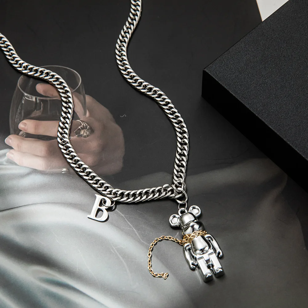 Hip Hop Bear Pendant Necklaces Stainless Steel Link Chain Men Trendy Simple Accessories Fashion Y2k Jewelry Gift
Hip Hop Bear Pendant Necklaces Stainless Steel Link Chain Men Trendy Simple Accessories Fashion Y2k Jewelry Gift