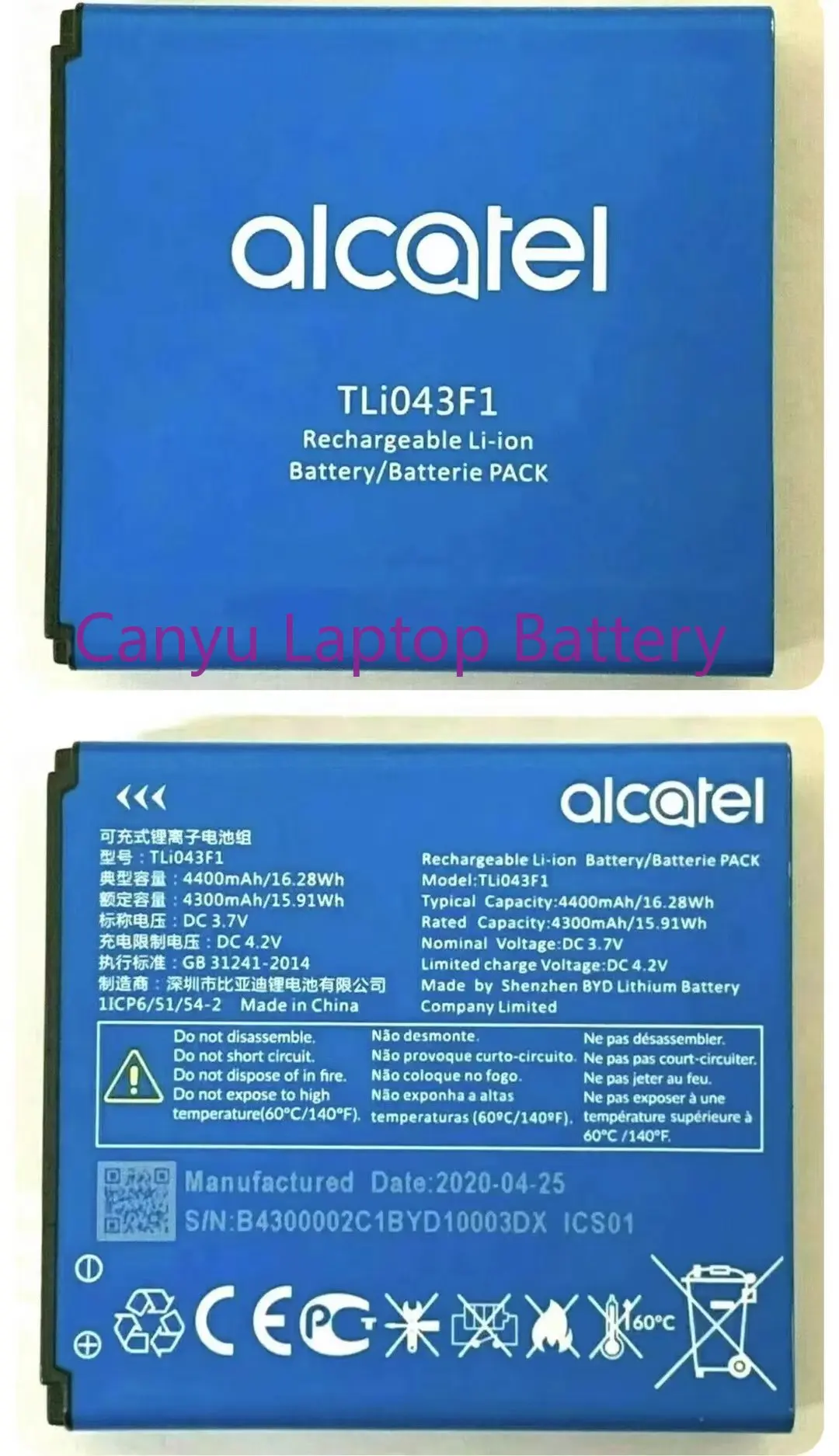 Новый аккумулятор 4400 мАч TLi043C7 для точки доступа Wi-Fi Alcatel Linkzone 2 MW43TM21 ee120 CAB4300004C1 TLi043F1
Новый аккумулятор 4400 мАч TLi043C7 для точки доступа Wi-Fi Alcatel Linkzone 2 MW43TM21 ee120 CAB4300004C1 TLi043F1