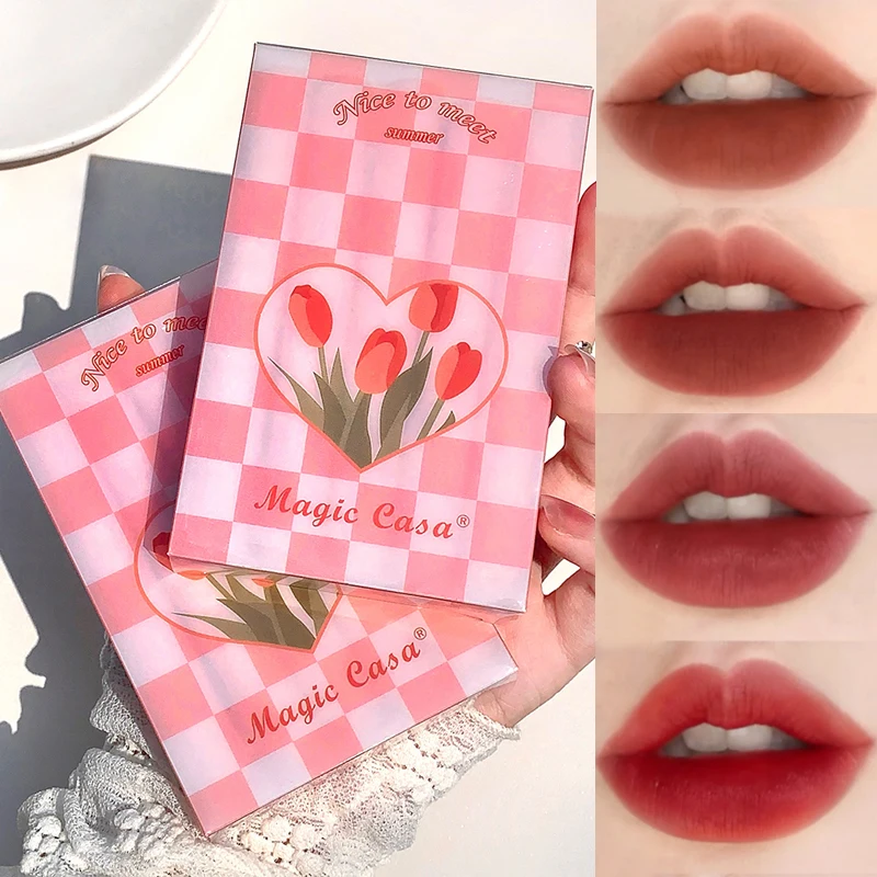 5 Colors Lipstick Set Matte Long Lasting Waterproof Non-Stick Cup Lip Glaze Not Easy To Fade Red Lips Lip Tint Cosmetic Makeup 
5 Colors Lipstick Set Matte Long Lasting Waterproof Non-Stick Cup Lip Glaze Not Easy To Fade Red Lips Lip Tint Cosmetic Makeup