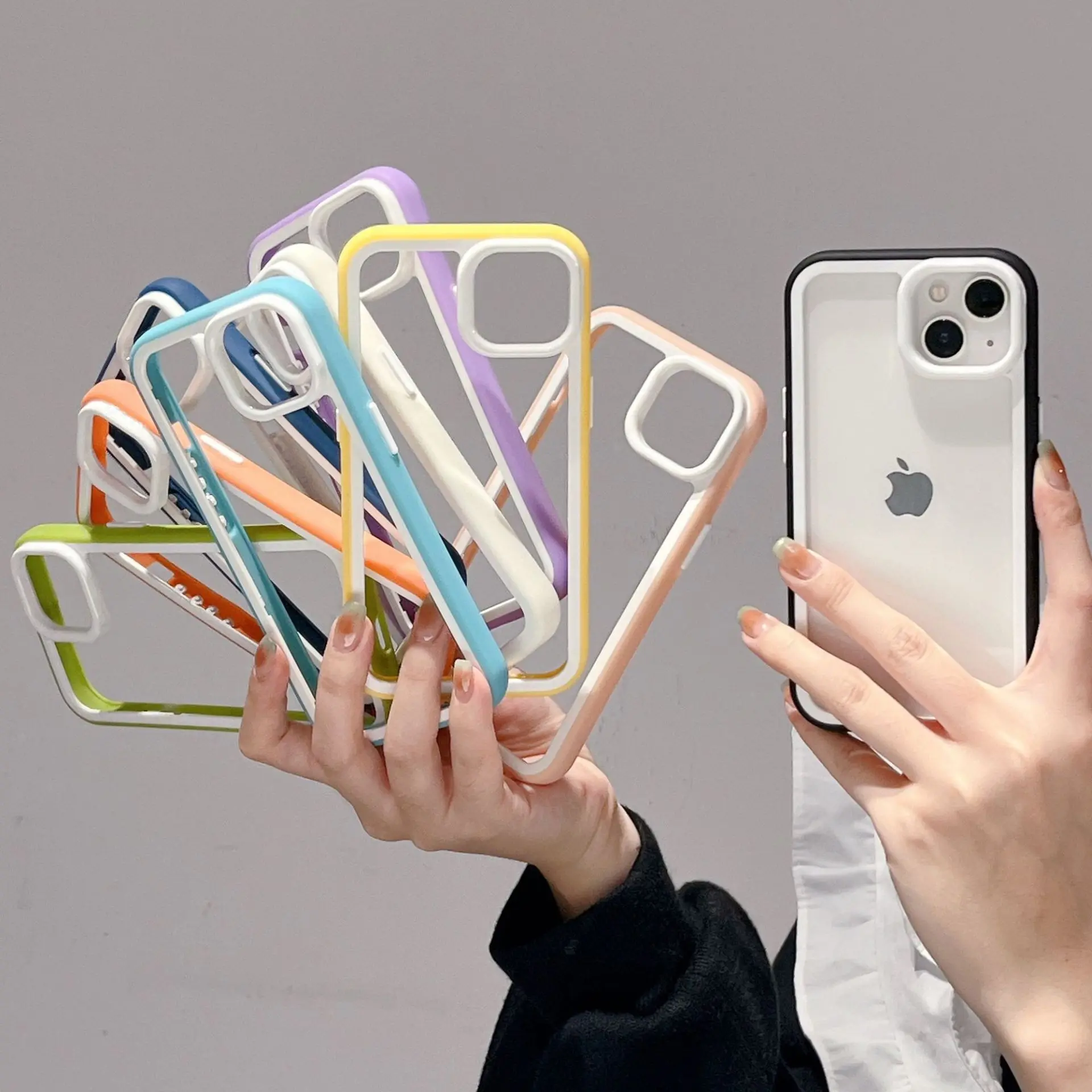 Simple Contrast Color Frame Hollow Heat Dissipation Protective Phone Case for iPhone 14 13 12 Pro Max 12 13 Pro 11 12 13 14
Simple Contrast Color Frame Hollow Heat Dissipation Protective Phone Case for iPhone 14 13 12 Pro Max 12 13 Pro 11 12 13 14