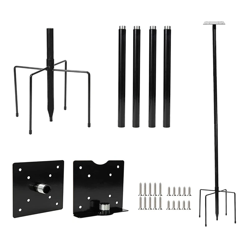 Bird Feeder Pole - 5 Prong Base 5Ft Adjustable Bird House Pole Mount Kit, Heavy-Duty Tall Bird Feeder Stand Post
Bird Feeder Pole - 5 Prong Base 5Ft Adjustable Bird House Pole Mount Kit, Heavy-Duty Tall Bird Feeder Stand Post