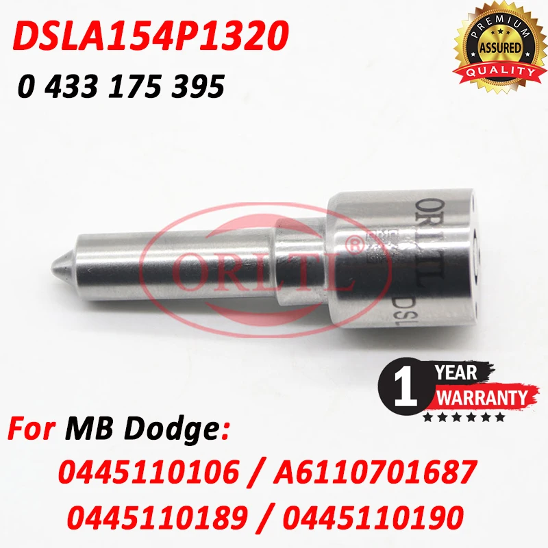 New Diesel Nozzle DSLA154P1320 Injector Spray Parts 0 433 175 395 For Mercedes Benz DODGE 0445110181 0445110106 A6110701687
New Diesel Nozzle DSLA154P1320 Injector Spray Parts 0 433 175 395 For Mercedes Benz DODGE 0445110181 0445110106 A6110701687